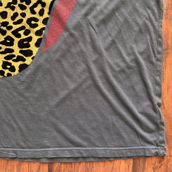 Free People x Daydreamer Rolling Stones Leopard‎ Band T-shirt Sz S Rock Metal - Picture 9 of 16